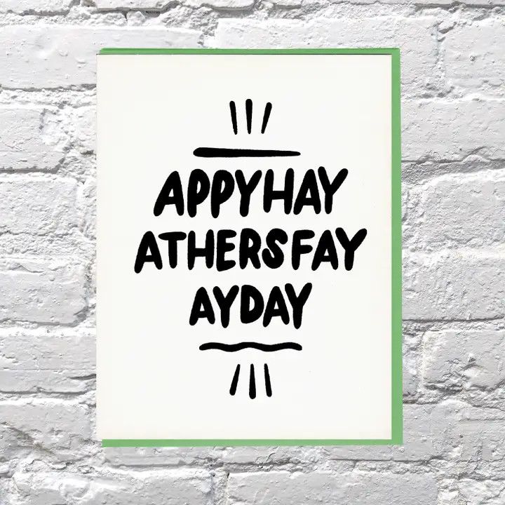 Bench Pressed Card - Pig Latin Dad