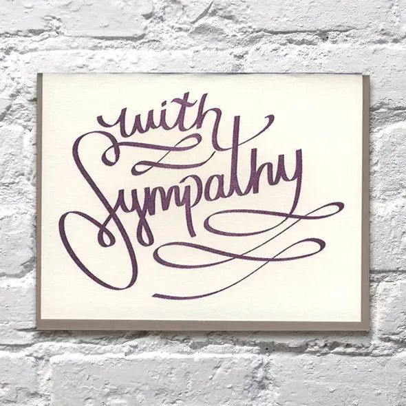 Bench Pressed Card - Purple Sympathy
