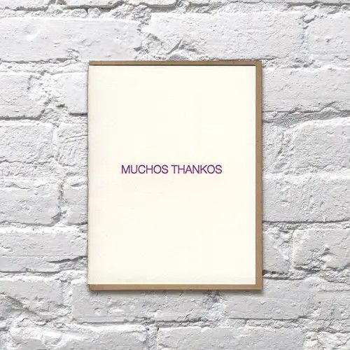 Bench Pressed Card - Muchos Thankos