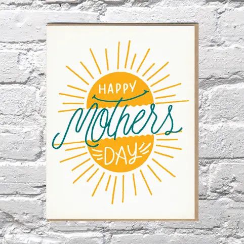 Bench Pressed Card - Mother&#39;s Day Sun