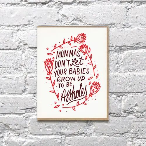 Bench Pressed Card - Mommas Don&#39;t Let