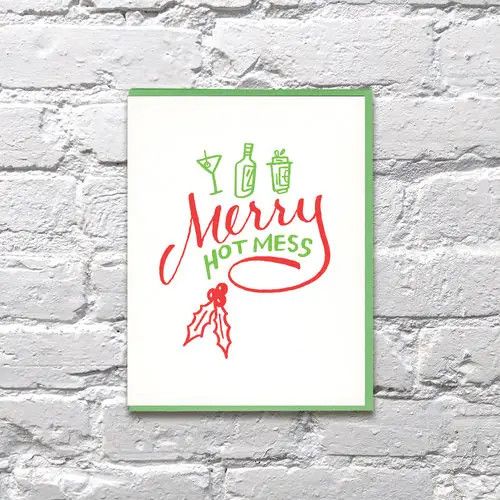 Bench Pressed Card - Merry Hot Mess