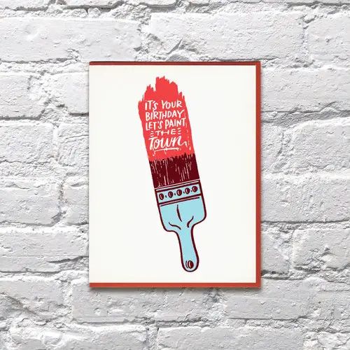 Bench Pressed Card - Let’s Paint The Town