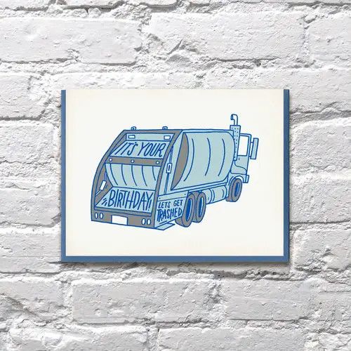 Bench Pressed Card - Let’s Get Trashed