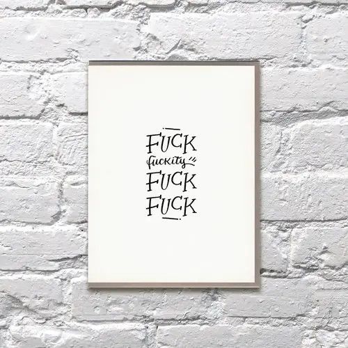 Bench Pressed Card - Fuckity