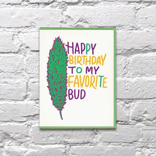 Bench Pressed Card - Fav Bud
