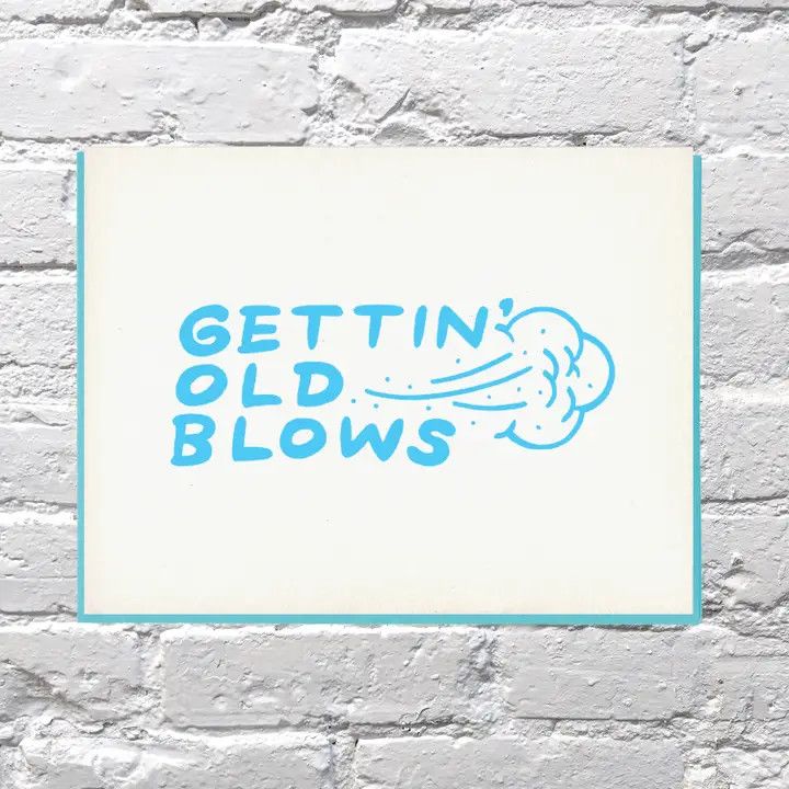Bench Pressed Card - Getting Old Blows