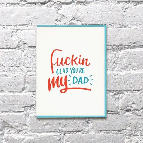 Bench Pressed Card - Fuckin Glad Dad