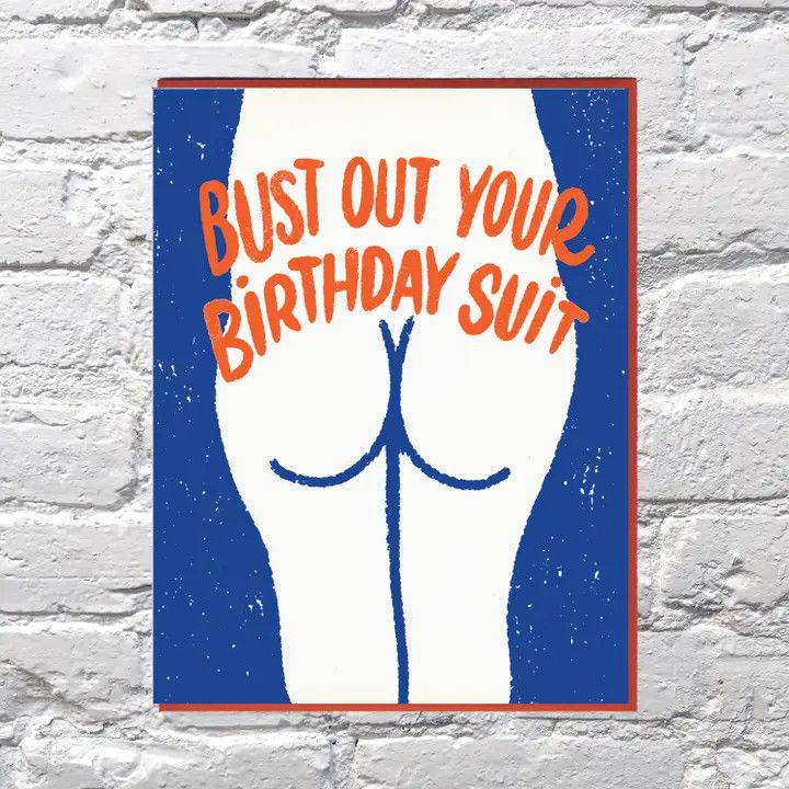 Bench Pressed Card - Birthday Suit