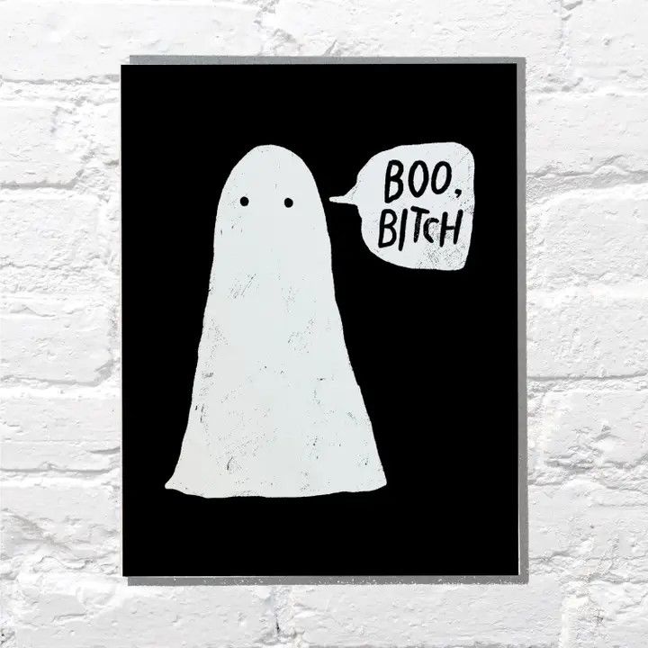 Bench Pressed Card - Boo Bitch