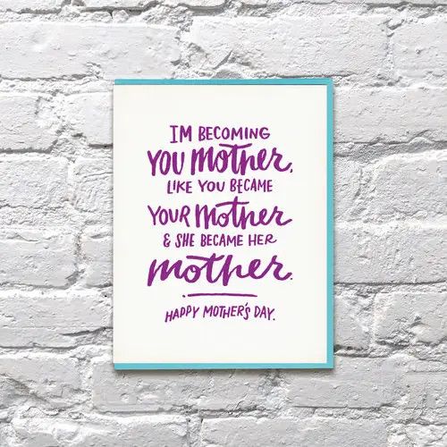 Bench Pressed Card - Becoming You Mother