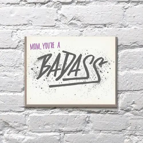 Bench Pressed Card - Badass Mom