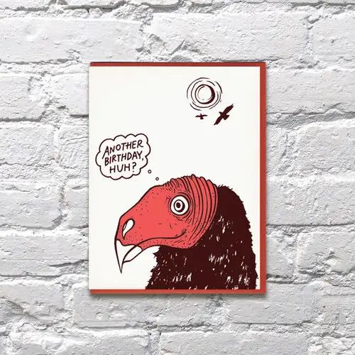 Bench Pressed Card - Another Birthday, Vulture