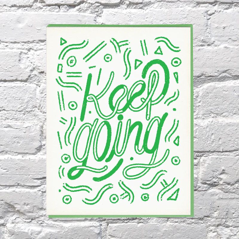 Bench Pressed Card - Keep Going