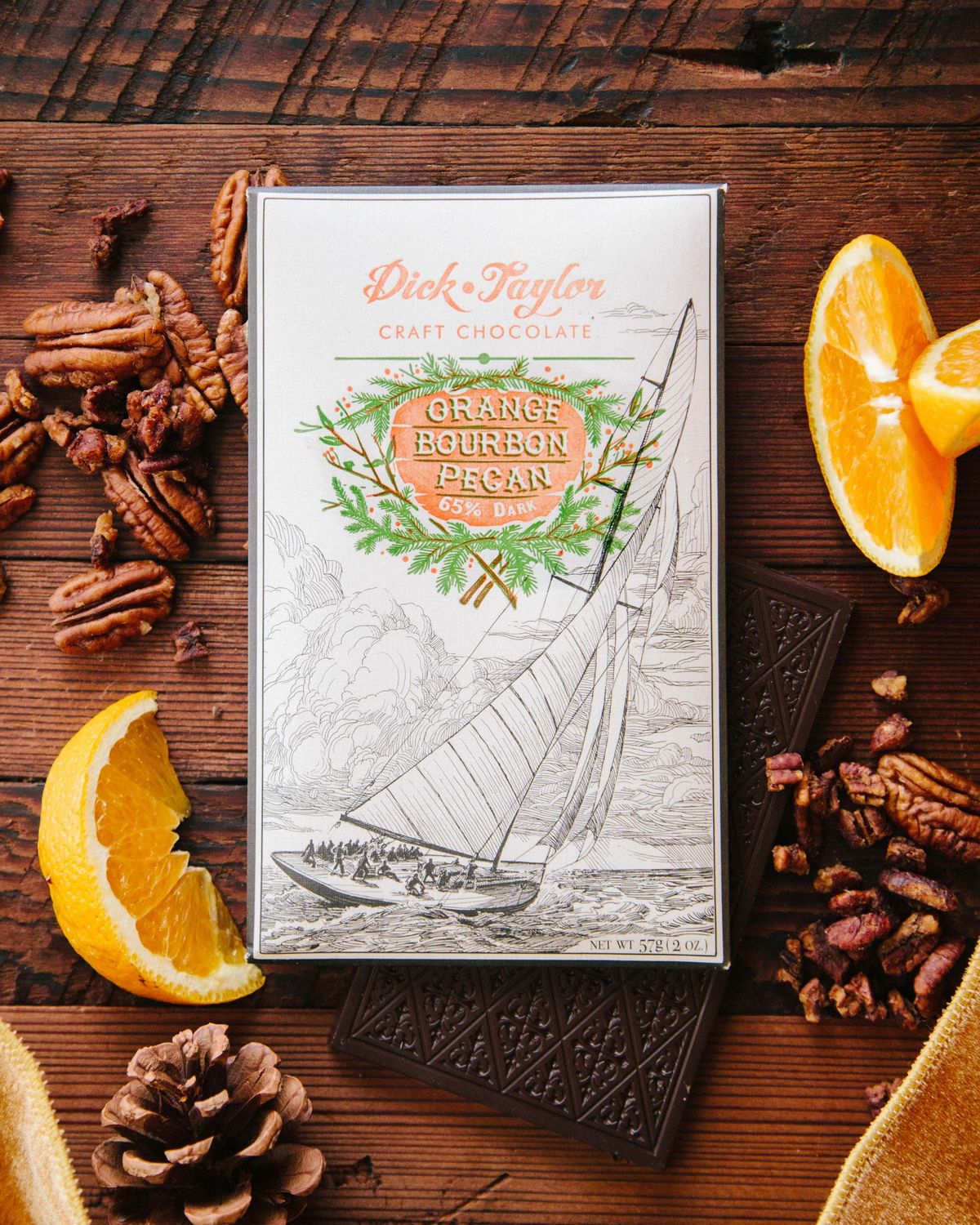 Dick Taylor Craft Chocolate - Orange Bourbon Pecan