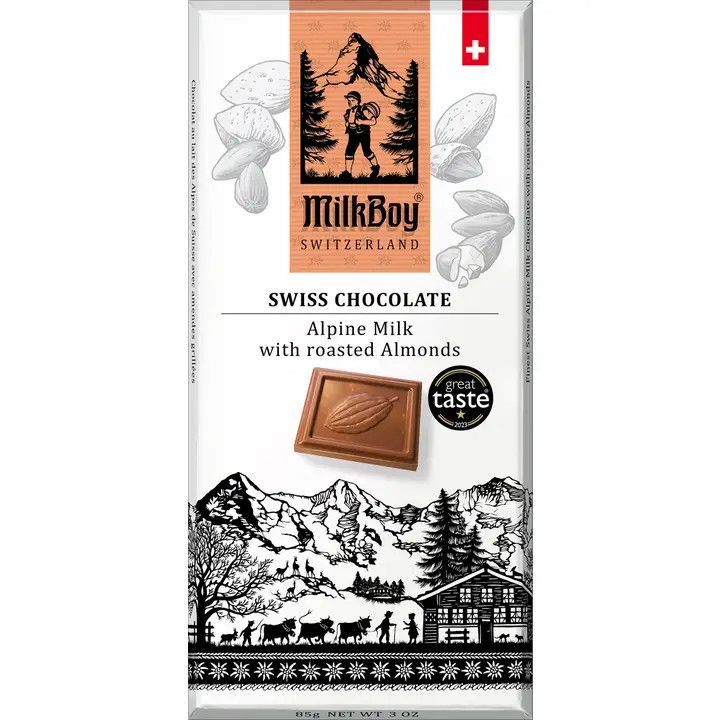Milkboy Swiss Chocolate - Alpine Milk with Roasted Almonds