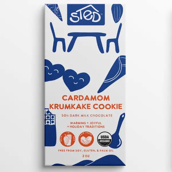 Sted Chocolate - Cardamom Krumkake Cookie 50% Dark Milk