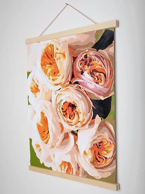 Pink Picasso Wooden Hanging Solution, Landscape/Horizontal