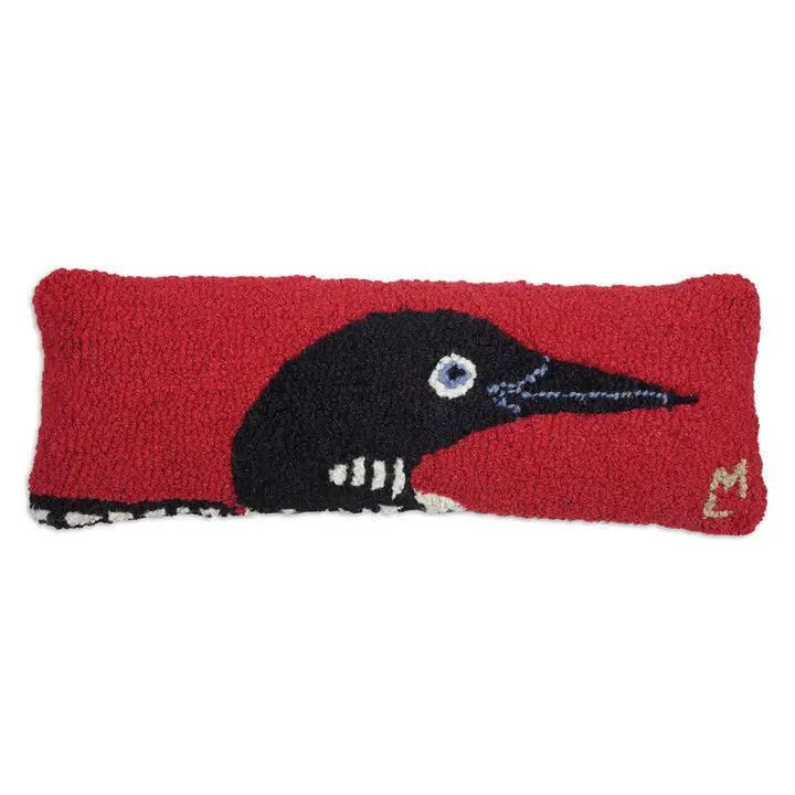 Chandler 4 Corners Hooked Pillow - Loon, Size: 8&quot; x 24&quot;