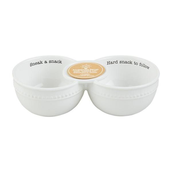 Mud Pie Double Snack Dish