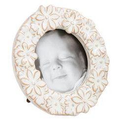 Mud Pie Flower Mini Frame, Round