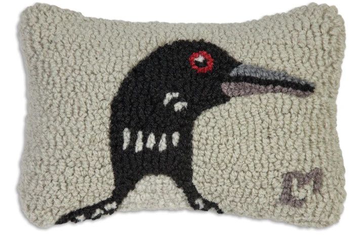 Chandler 4 Corners Hooked Pillow - Loon
