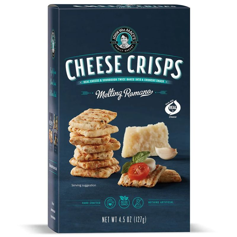 John Wm Macy's Cheese Crisps - Melting Romano