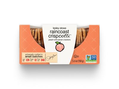 Lesley Stowe Raincoast Crispcotti - Peach &amp; Pecan