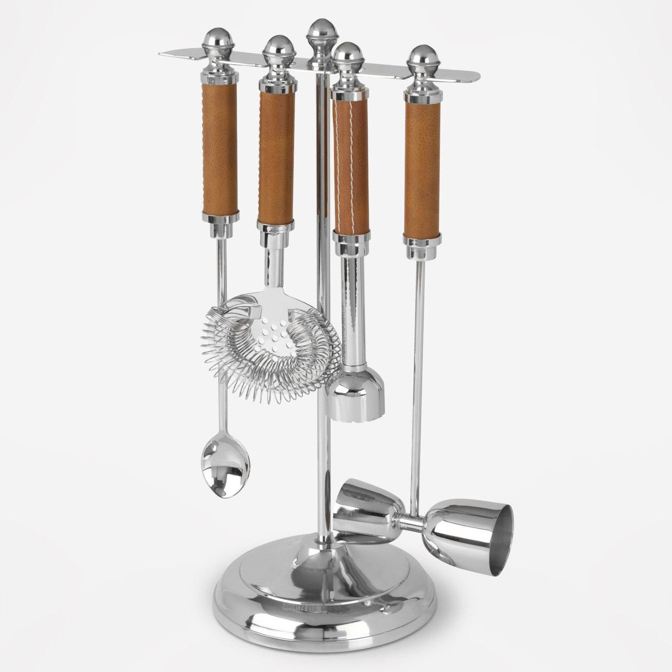 Mikasa Leather Stitched 5pc Bar Tool Set