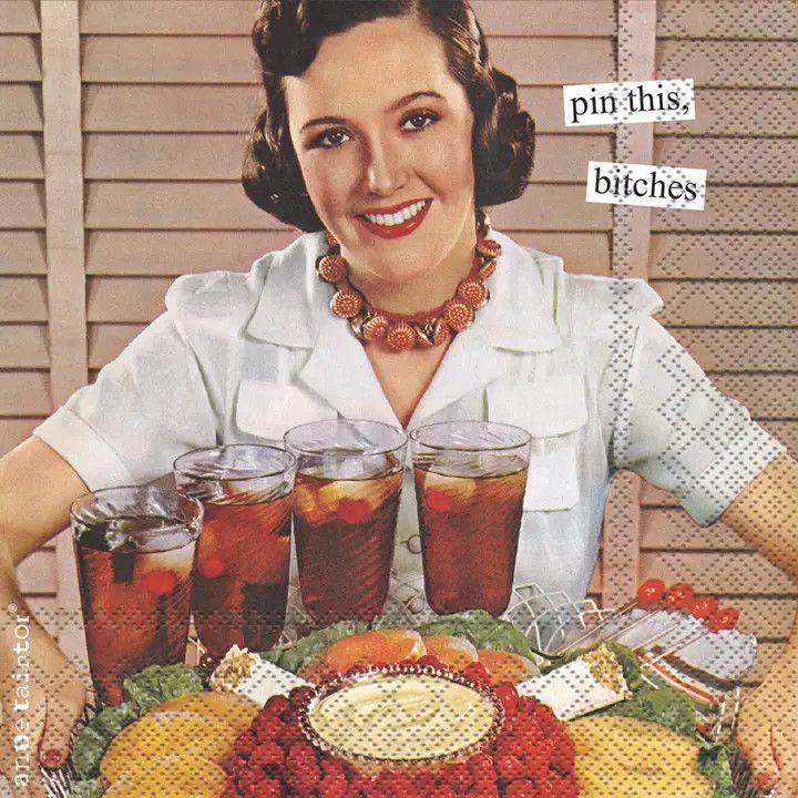 IHR Cocktail Napkins - Anne Taintor, Pin This