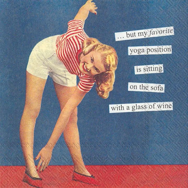 IHR Cocktail Napkins - Anne Taintor, Yoga