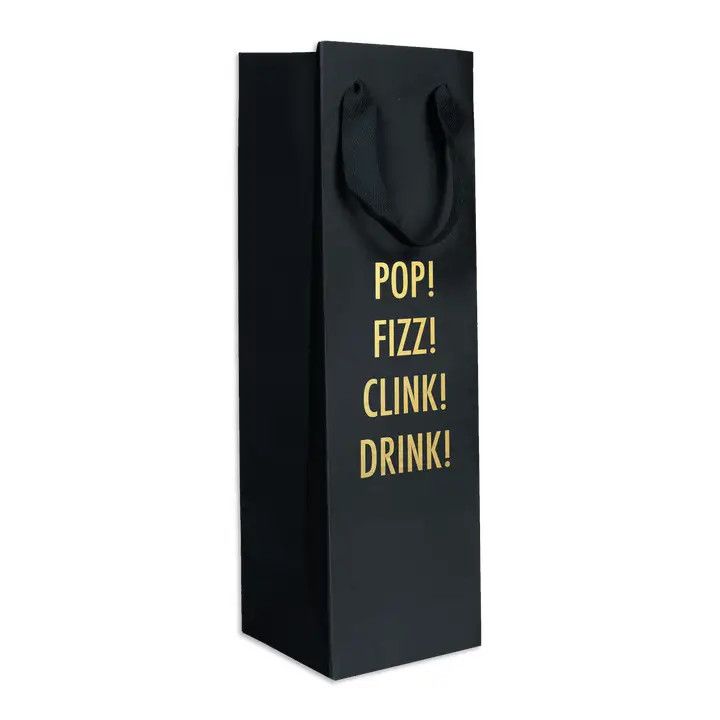 Pretty Alright Goods Wine Bag - Pop Fizz (Black)