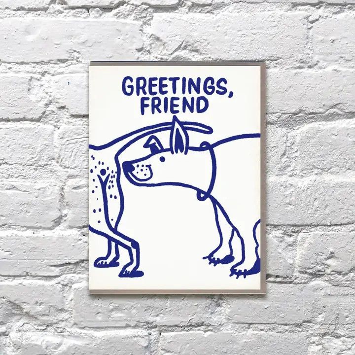Bench Pressed Card - Greetings, Friend