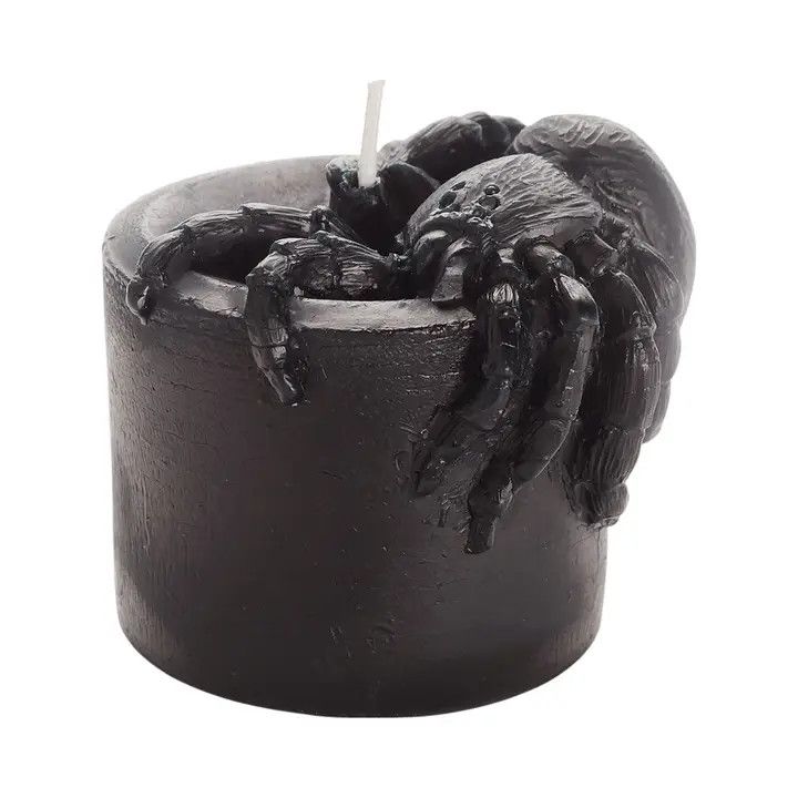Big Dipper Wax Works - Beeswax Black Spider Pillar Candle