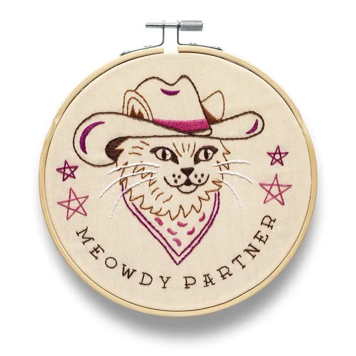 Funatic Embroidery Kit - Meowdy