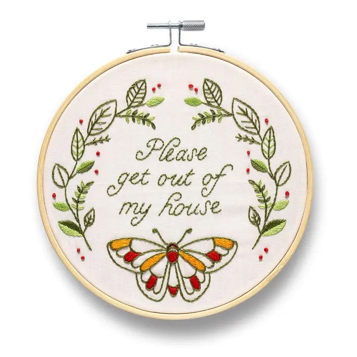Funatic Embroidery Kit - Please Get Out