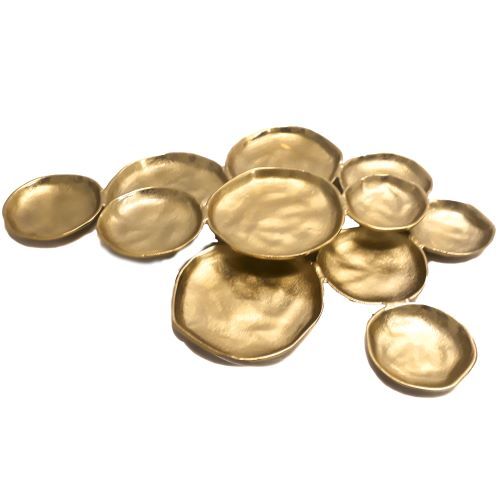 India Handicrafts - Alum Gold 11-Plate Cluster Platter
