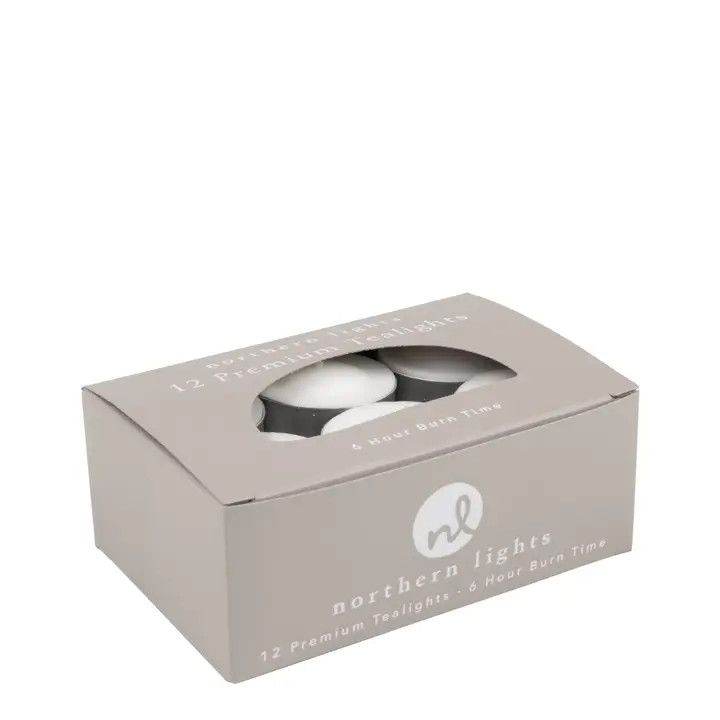 Northern Lights Premium Tealights - Unscented, 12-Pack
