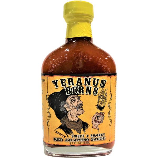 Sauce Crafters Hot Sauce - Yeranus Berns Medium Sweet &amp; Smokey Red Jalapeno Sauce