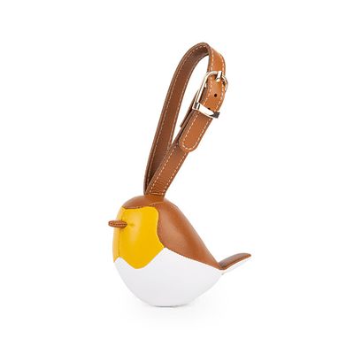 Zuny - Bird Robin Bag Charm, ZUAV0340M1006, Tan+Ochre Yellow