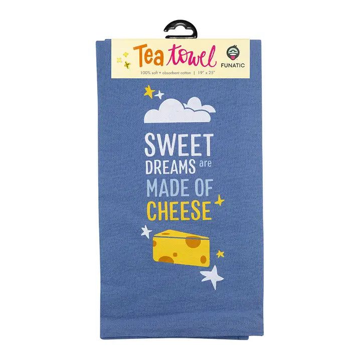 Funatic Tea Towel - Sweet Dreams Are Made Of Cheese