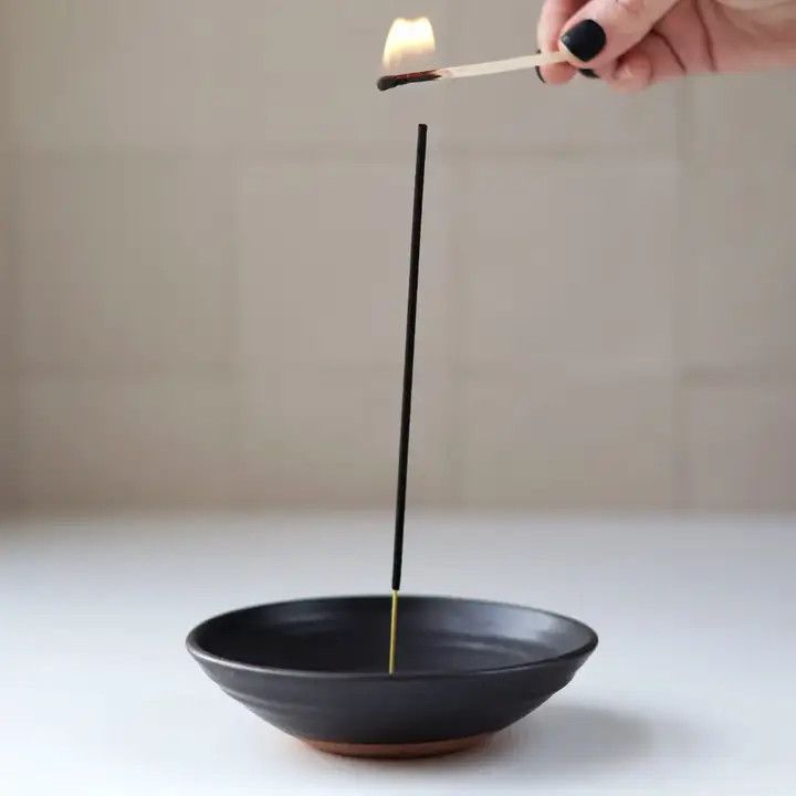 Gravesco Pottery - Incense Burner, Black