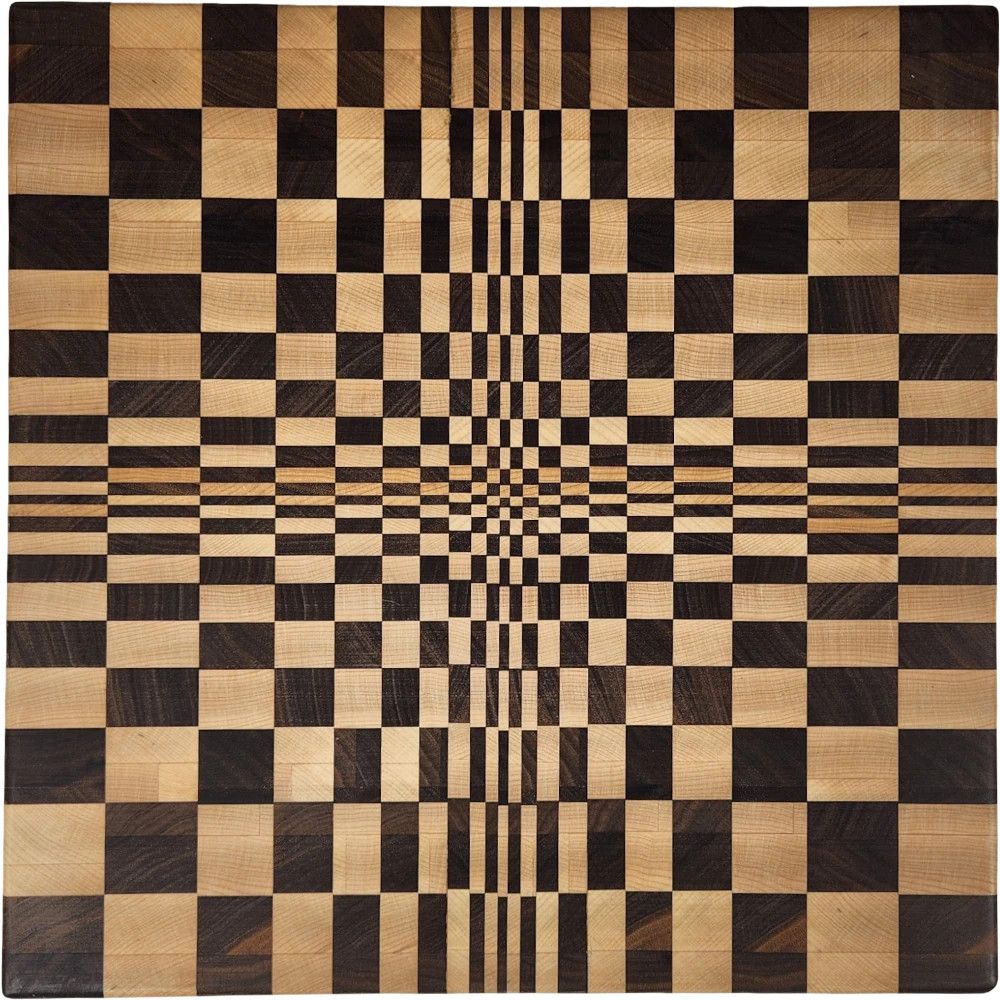 Randy Evans End-Grain Large Cutting Board - Optical Illusion