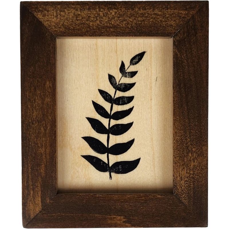 Black Loon Studio Mini Wood Print - Leaflet