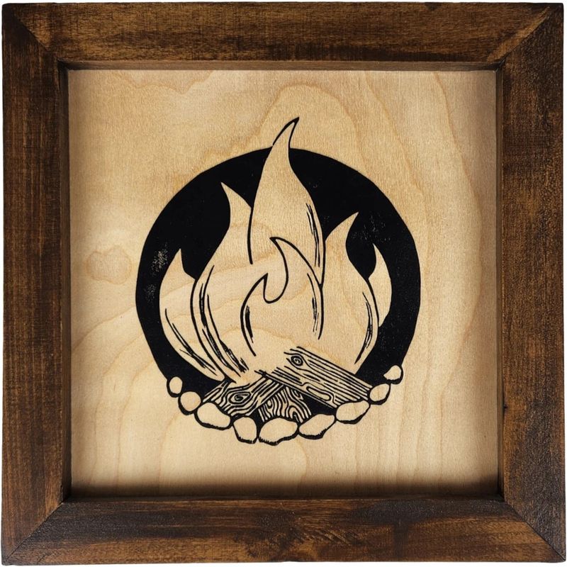 Black Loon Studio Wood Print - Blaze