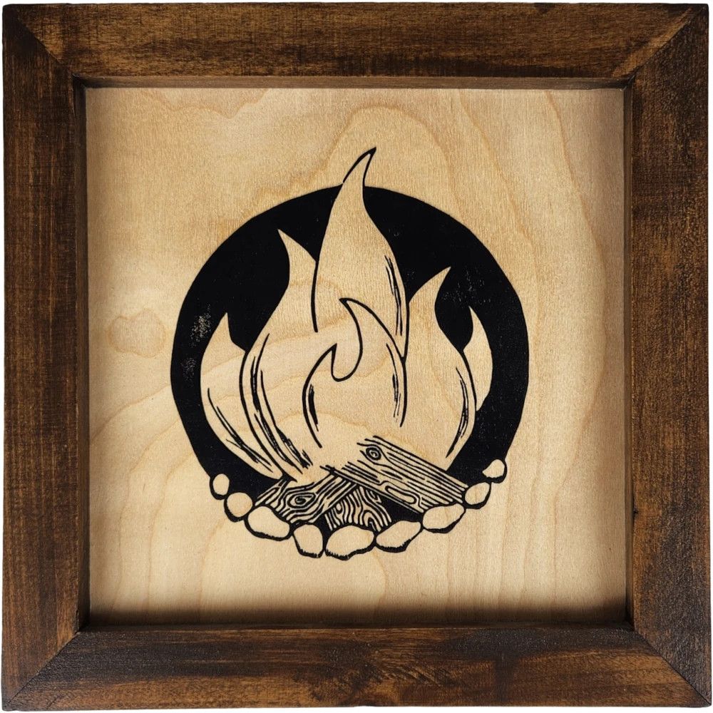 Black Loon Studio Wood Print - Blaze