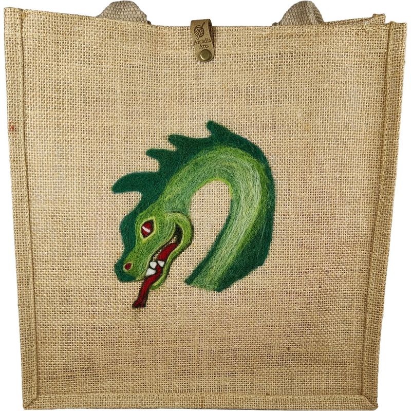 Arcadia Art Jute Tote - Serpent