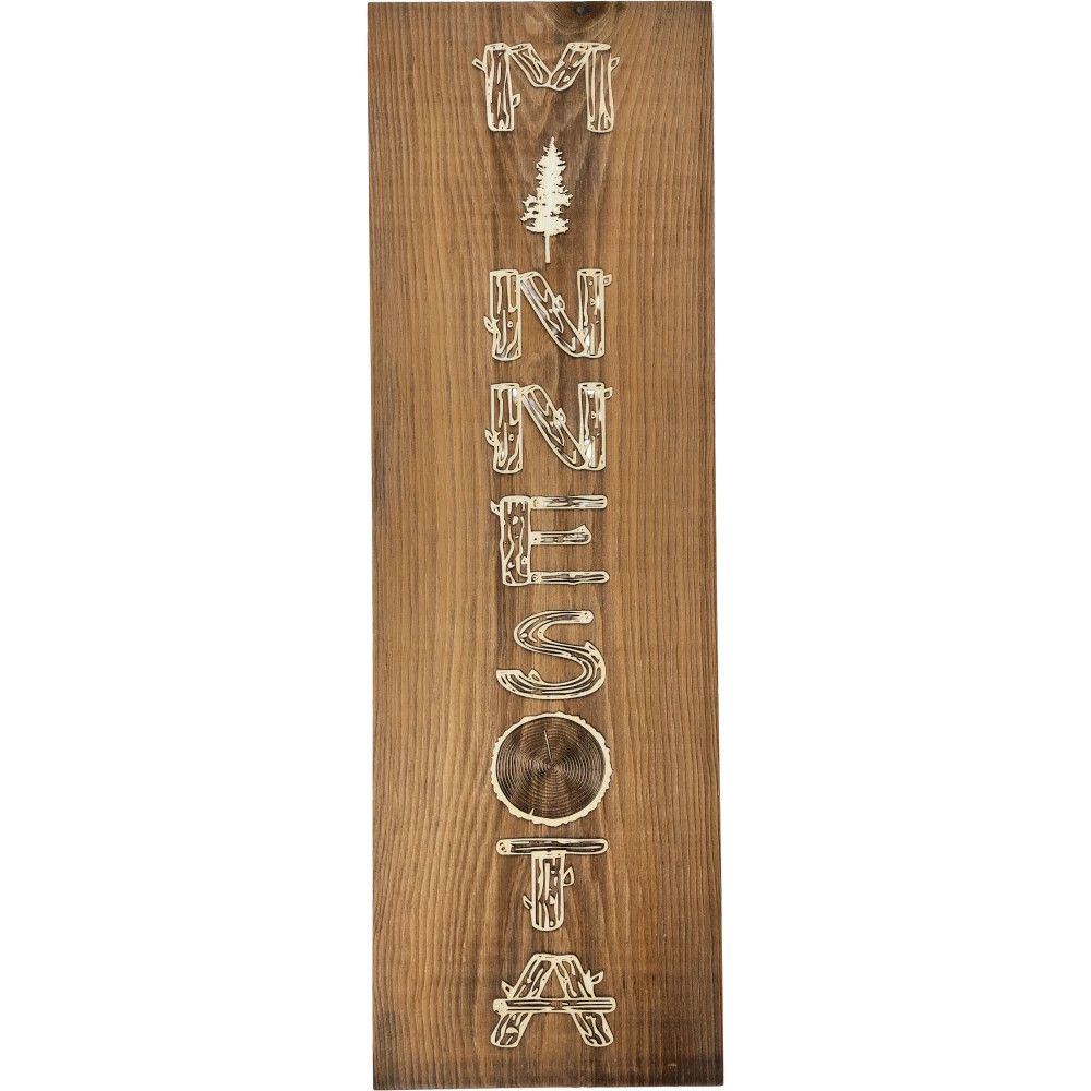 Fire and Pine M*I*N*N*E*S*O*T*A - Papier Blanc