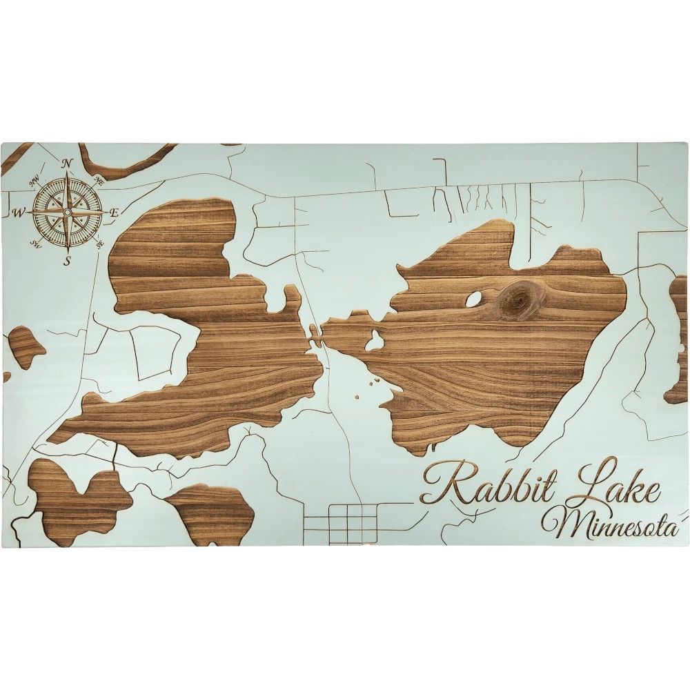 Fire and Pine Lake Map - Rabbit MN093 - Seaglass Schmedium