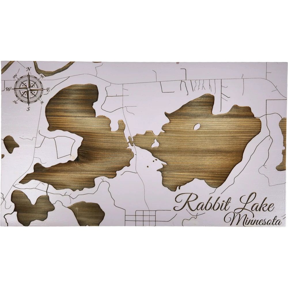 Fire and Pine Lake Map - Rabbit MN093 - Lilac Small